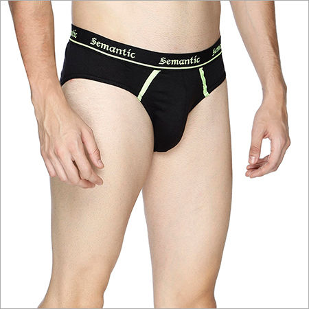 COTTON BRIEFS - DESIGNER WAISTBAND WITH TAPE- SOLID