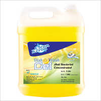 Dish Wash Gel - 5l Can, Yellow Color , Anti-bacterial, Quick Dissolving, Fruity Fragrance, Soft On Skin, Tough On Stains, Residue-free Dishes