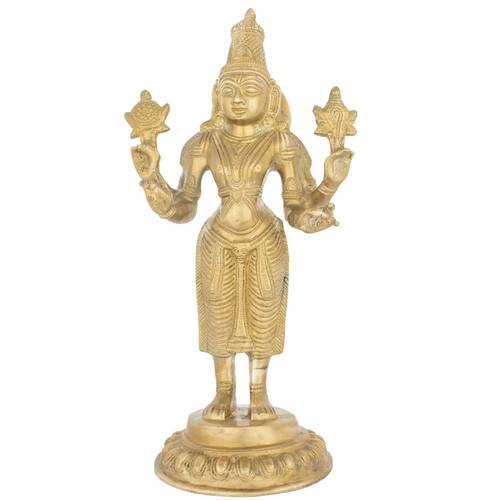 Golden Brass Vishnu Murti (32.5Cm)