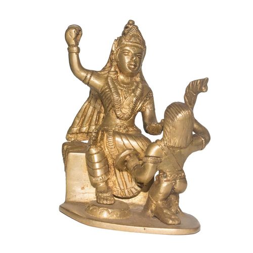 Golden Brass Bangla Mukki - 11Cm
