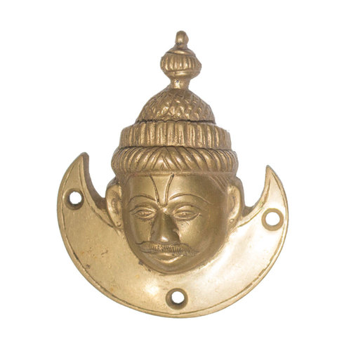 Golden Brass Chandra Wallhaning - 10 Cm