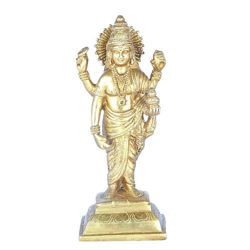 Golden Brass Dhanvantri Idol
