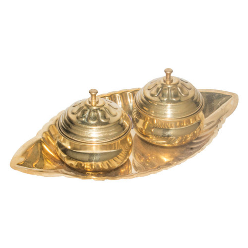 Golden Brass Kumkum - 5Cm