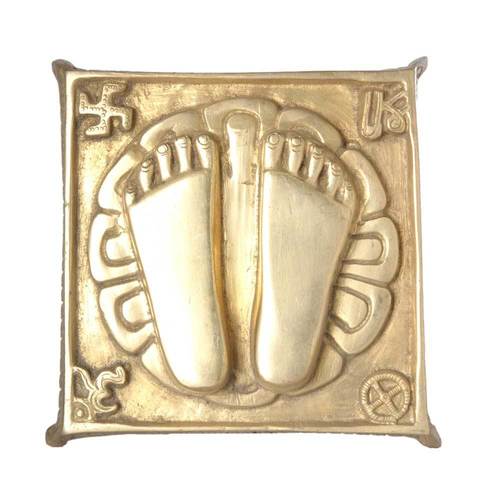 Golden Brass Paduka Big