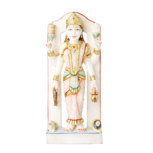 Multi Color Marble Parvati Idol