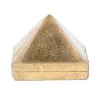 Brass Pyramid - 32cm Height, 2cm Length, 7cm Width | Golden Polished Finish, Modern Arts Style For Vastu Decoration