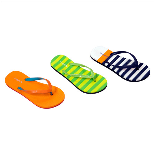 Ladies PVC Strip Flip Flop - PVC Upper, Rubber Sole, Various Sizes Available, Trendy Designs | Soft Straps, High Cushioning Foot Bed, Elegant Patterns