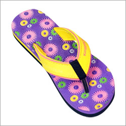 Ladies Floral Printed Flip Flop - Rubber Upper, Various Sizes Available | Trendy Floral Patterns, EVA Lining for Summer Comfort