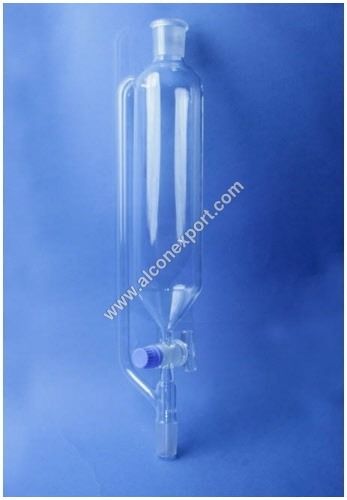 Transparent Pressure Equalising Funnels, Cylindrical