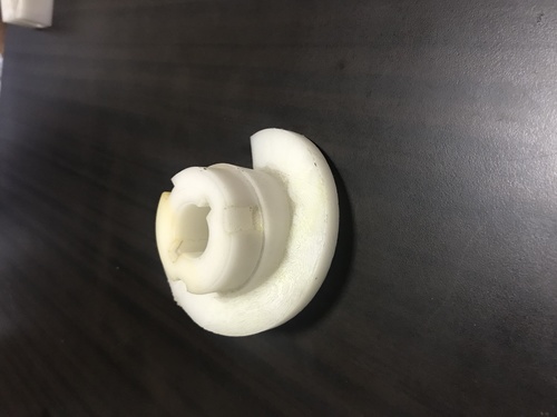 White Delrin Gear ( Machined Plastic Part )