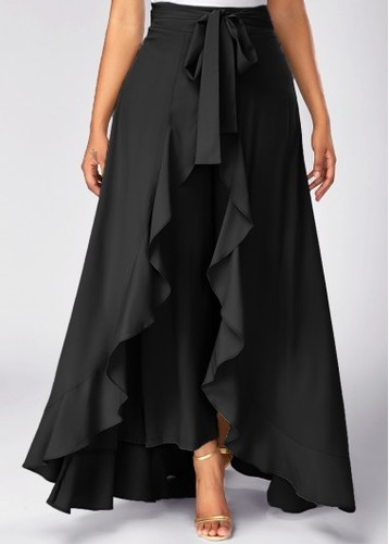 Ruffle Palazzo High Waist