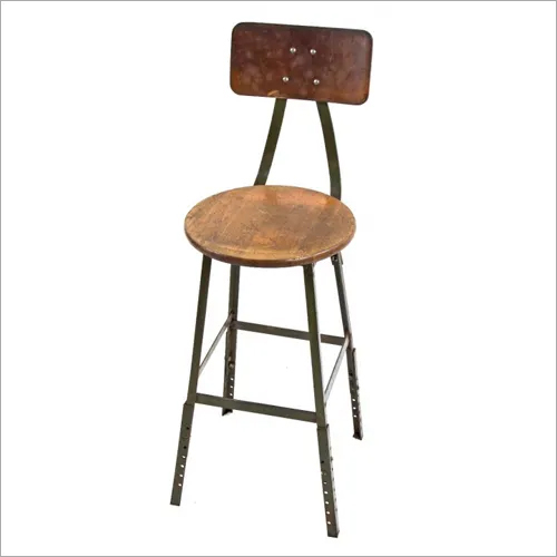 Round Wooden Top Arm Less Chair