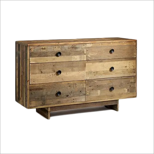 Handmade Reclaimed Wood 6 Drawer Dresser Sideboard