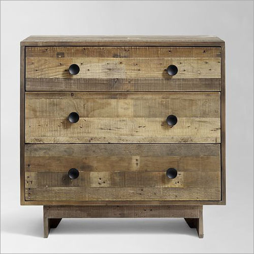 Reclaimed Wood 3 Drawer Dresser Natural Cabinet