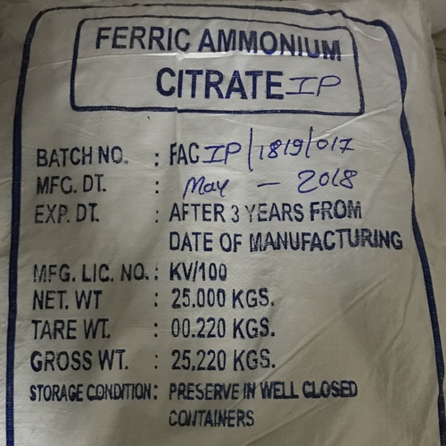 Ferric Ammonium Citrate I.P.
