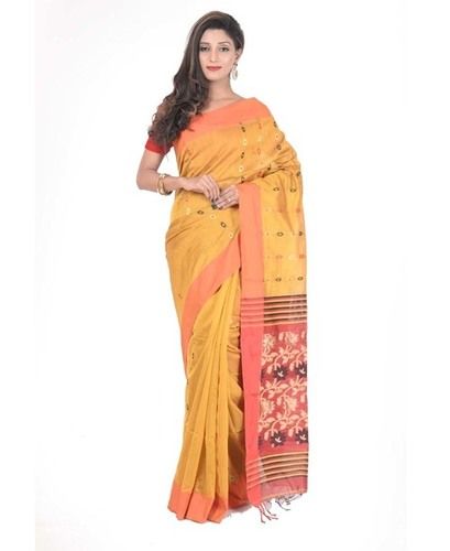 Mustard Kerala Handloom Cotton Saree