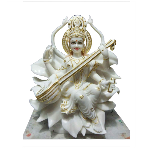 White Marble Saraswati Statue