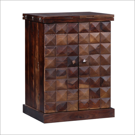 Restaurant Bar - Solid Wood 36x16x30 Inches Brown, 2 Doors, 2 Shelves, Stylish Durable Design