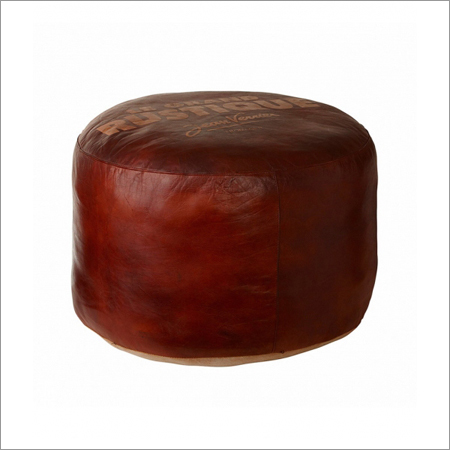 Round Leather Puffs Round Leather Puffs
