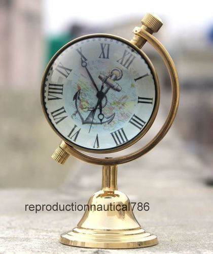 Vintage Brass Marine Desk Working Watch Collectible Tabletop Nautical Watch Gift