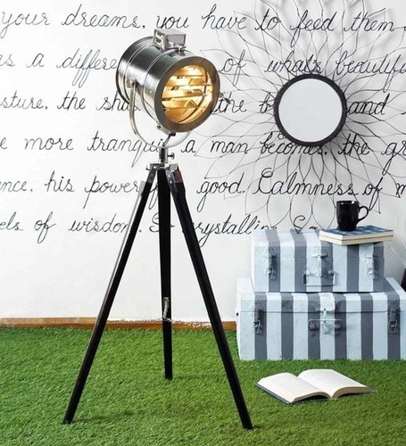 Hollywod Chrome Floor Lamp Marine Studio Searchlight