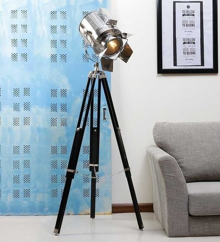 Nautical Chrome Searchlight With Tripod Stand Flap Cover Lamp