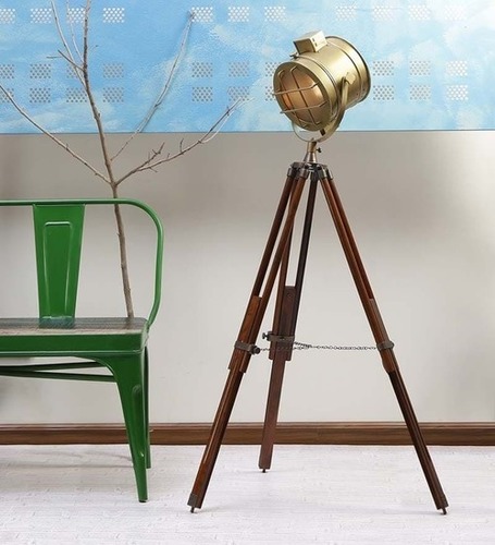 Antique Finish Nautical Floor Lamp Spotlight Searchlight