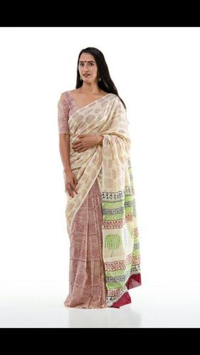 Sanganeri Print Pure Cotton Saree