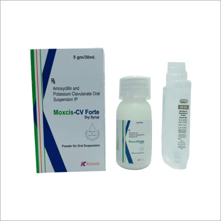 Moxcis-Cv-Forte Dry Syrup (Amoxycillin and Potassium 400mg Clavulanate 57mg Oral Suspension  (5gm/30ml)