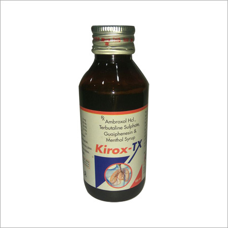 Kirox-Tx Syrup (Ambroxol Hcl Terbutaline Sulphate Guaiphensin And Menthol Syrup)