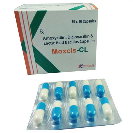 Moxcis-Cl Capsules (Amoxycillin 250 Mg Dicloxacillin 250 Mg And Lactic Acid Bacillus Capsules)