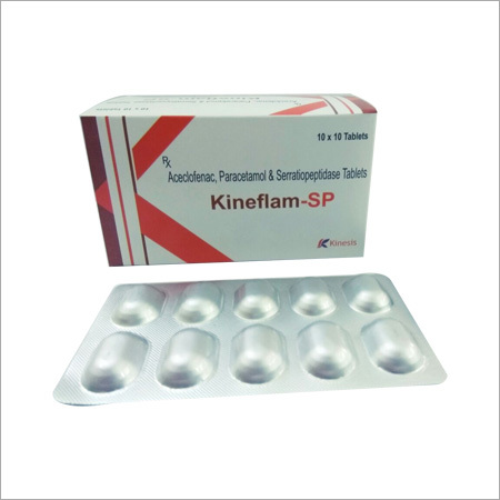 Kineflam-SP Tablets (Aceclofenac Paracetamol And Serratiopeptidase Tablet)
