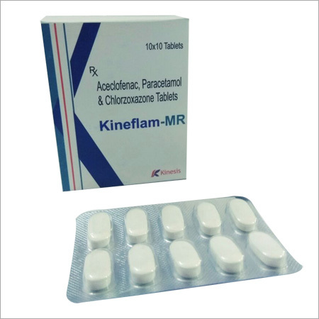 Kineflam Mr Tablets (Aceclofenac 100mg Paracetamol 325mg & Chlorozoxazone 250mg Tablet)