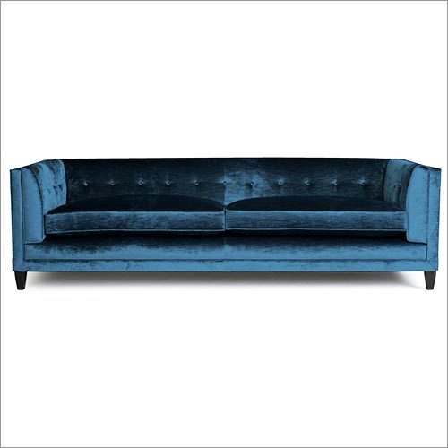 Space Blue Chesterfield Three Sseater