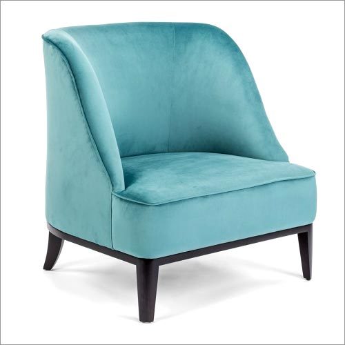 Olympic Blue Suede Arm Chair