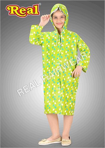 Kids Luster Printed Raincoat Age Group: 7-15 Year