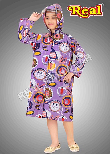 Ladies Luster Printed Raincoat