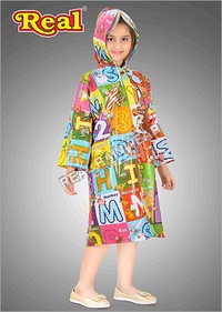 Girls Luster Printed Raincoat