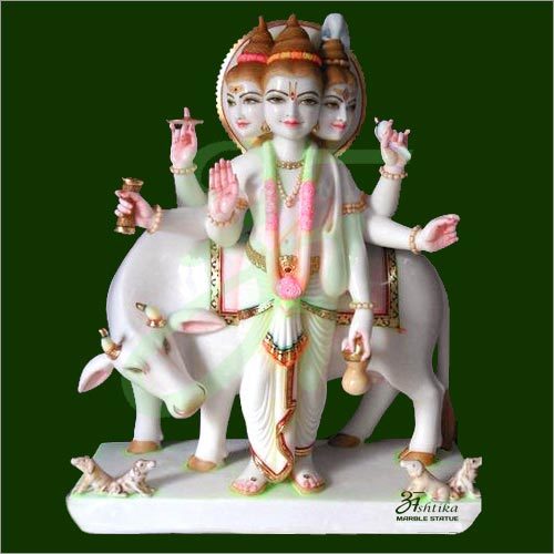 Marble Dattatreya Statue