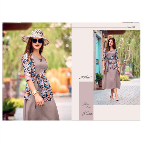 Multicolour Designer One Piece Dress With Jacket At Price 6265 Inr Set In Surat Id C