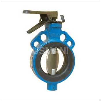 Brass Butterfly Valve - Wafer Type, Medium Pressure | Eccentric Disc Seal Design, Blue Color, Integrally Molded Seat Liner, Tight Shut Off