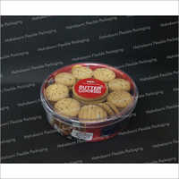 Round Plastic Cookie Container