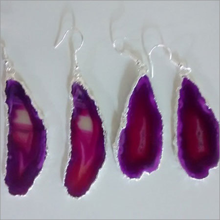 Agate Slice Earings