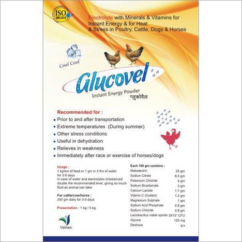 Glucovel Instant Energy Powder Ingredients: Animal Extract