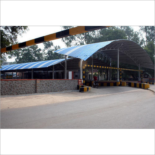 Parking Area Shed - Mild Steel, 1-2 Width x 3-5 Thickness, Curved Shape, Color Coated | High Strength, Thermal Resistance, Stain Resistance, Superior Finish