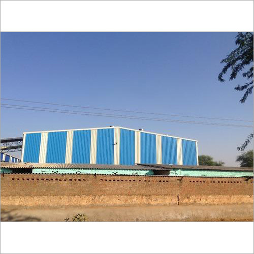 Industrial Shed - Mild Steel, Rectangle Design, Color Coated Finish, 2-5mm Thickness, Width 1-2mm for Robust Industrial Usage
