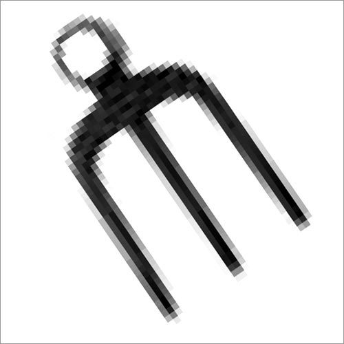 Three Prong Round Eye Fork - Tough Metal, 9x4.5 Inches | Versatile for Gardening and Debris Collection