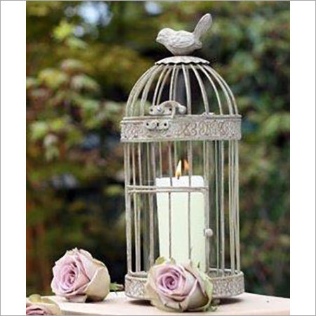 Bird Cage Wrought Iron Candle Lantern