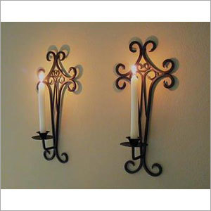 Cast Iron Wall Mounted Candle Holder