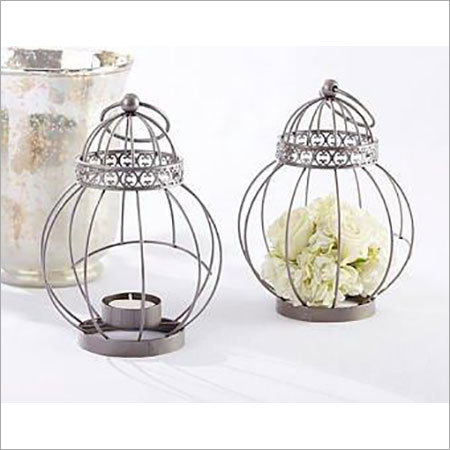 Metal Lantern Single Candle Holder For Home & Bars